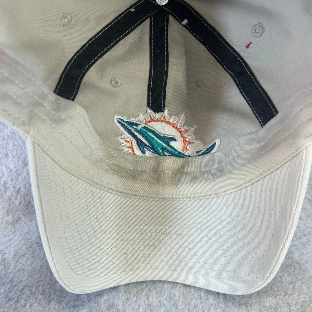 Miami Dolphins Logo Mens Gray NFL Team Apparel Baseball Hat Adjustable OSFM